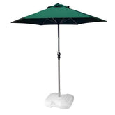2.1m Parasol In Green with Resol Base - Pack of Two - Honesty Sales
